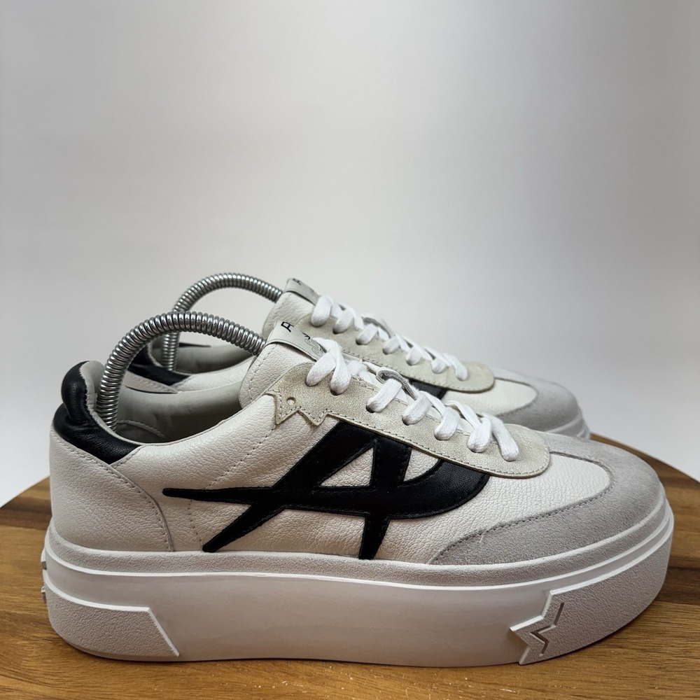 Womens Ash Starmoon White Leather Casual Platform Sneakers Shoes Size EU 40
